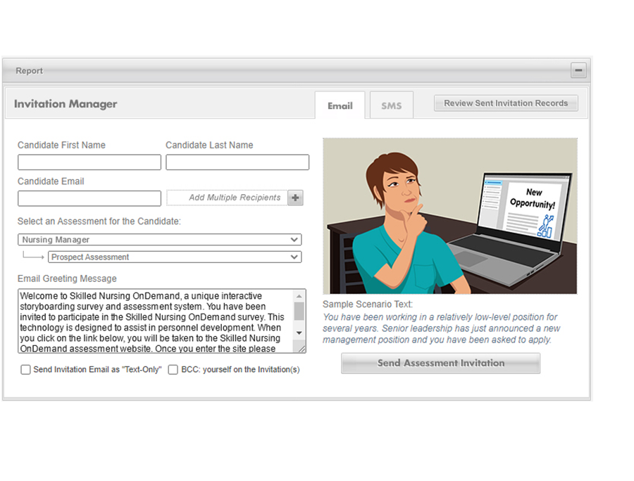 The Skilled Nursing OnDemand Invitation Manager is Your Tool for Sending Job Skills Assessment Test Requests